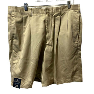 NWT~Grand Slam Performance Golf Shorts Khaki Stretch Wicking, Easy Care~Size 38